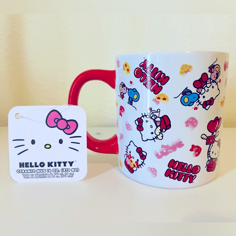 ❤️NEW❤️ Hello Kitty Bioworld Valentine’s Day Mug Gift Love